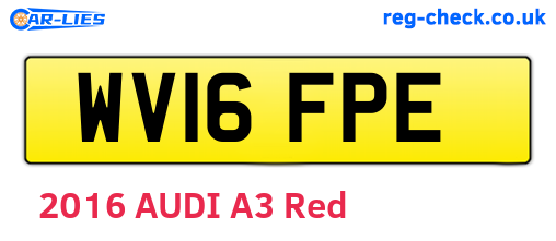 WV16FPE are the vehicle registration plates.