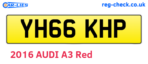 YH66KHP are the vehicle registration plates.