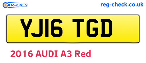 YJ16TGD are the vehicle registration plates.