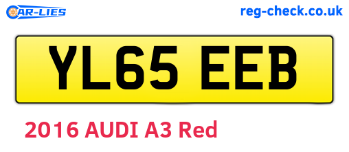 YL65EEB are the vehicle registration plates.
