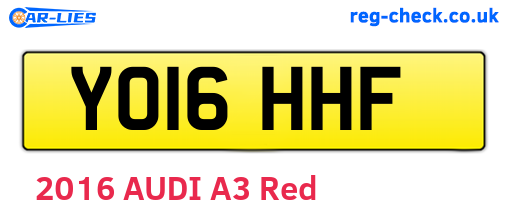 YO16HHF are the vehicle registration plates.
