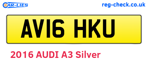 AV16HKU are the vehicle registration plates.