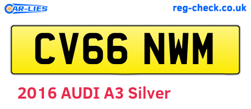 CV66NWM are the vehicle registration plates.