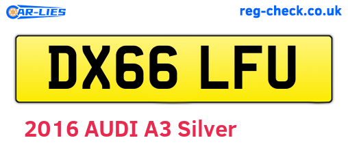 DX66LFU are the vehicle registration plates.