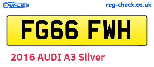 FG66FWH are the vehicle registration plates.