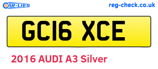GC16XCE are the vehicle registration plates.