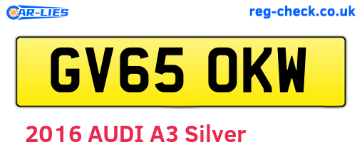 GV65OKW are the vehicle registration plates.