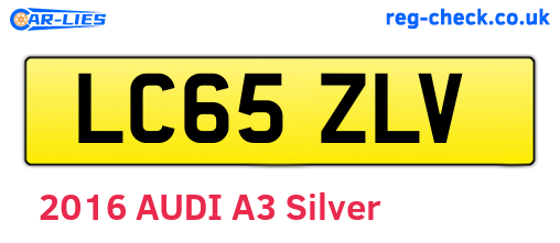 LC65ZLV are the vehicle registration plates.