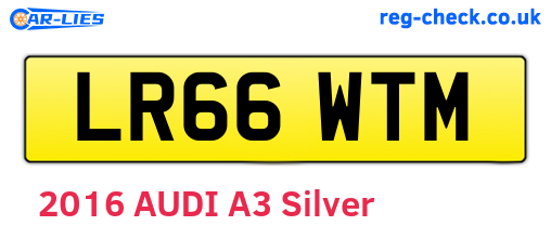 LR66WTM are the vehicle registration plates.