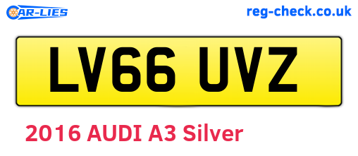 LV66UVZ are the vehicle registration plates.