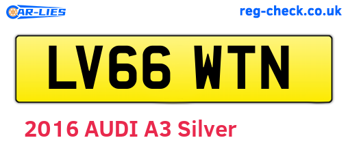 LV66WTN are the vehicle registration plates.