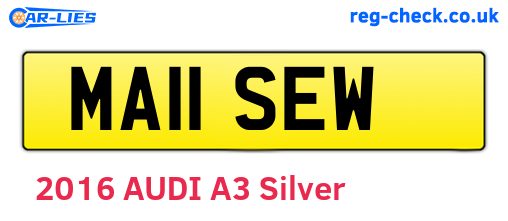 MA11SEW are the vehicle registration plates.