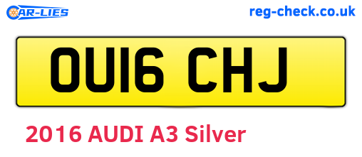 OU16CHJ are the vehicle registration plates.