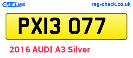 PXI3077 are the vehicle registration plates.