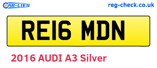 RE16MDN are the vehicle registration plates.