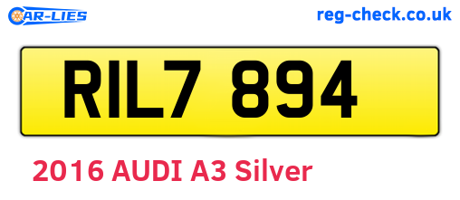RIL7894 are the vehicle registration plates.
