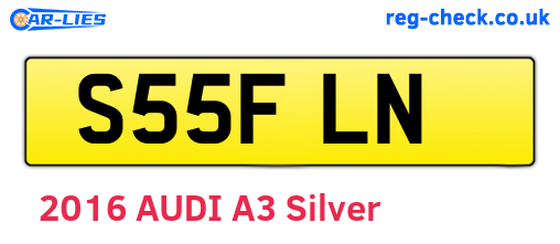 S55FLN are the vehicle registration plates.