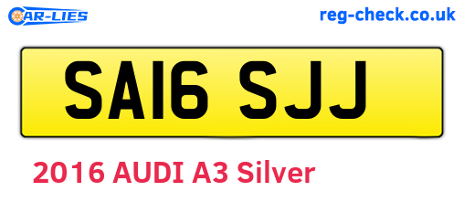 SA16SJJ are the vehicle registration plates.