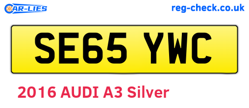 SE65YWC are the vehicle registration plates.