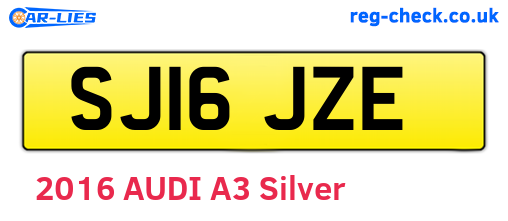 SJ16JZE are the vehicle registration plates.