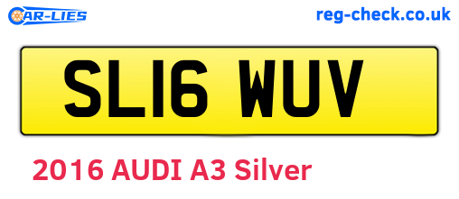 SL16WUV are the vehicle registration plates.