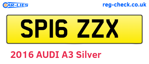 SP16ZZX are the vehicle registration plates.