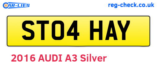 ST04HAY are the vehicle registration plates.