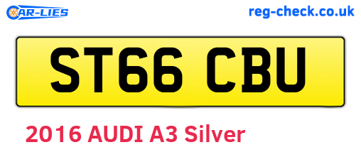 ST66CBU are the vehicle registration plates.