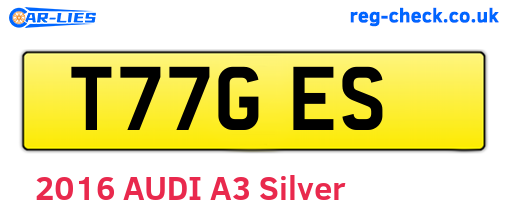 T77GES are the vehicle registration plates.