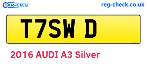 T7SWD are the vehicle registration plates.