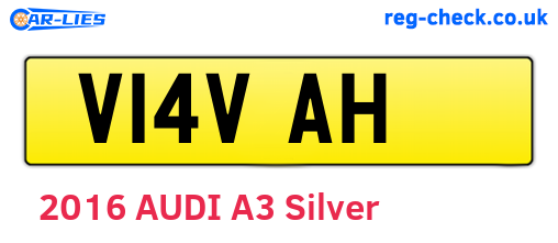 V14VAH are the vehicle registration plates.