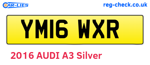 YM16WXR are the vehicle registration plates.