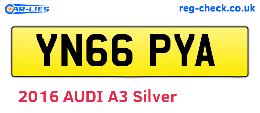 YN66PYA are the vehicle registration plates.