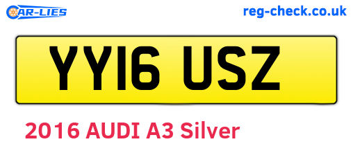 YY16USZ are the vehicle registration plates.