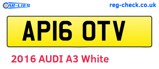 AP16OTV are the vehicle registration plates.