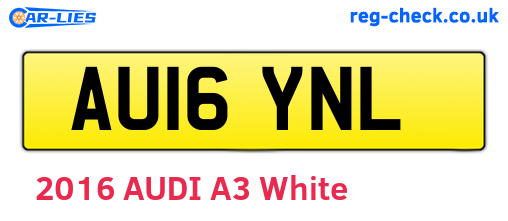 AU16YNL are the vehicle registration plates.