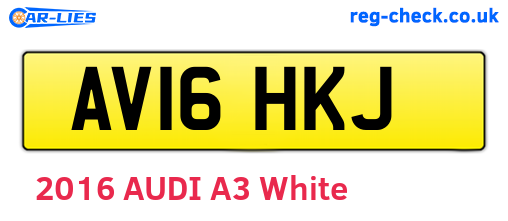 AV16HKJ are the vehicle registration plates.