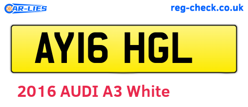 AY16HGL are the vehicle registration plates.