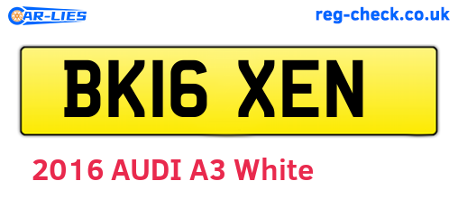 BK16XEN are the vehicle registration plates.