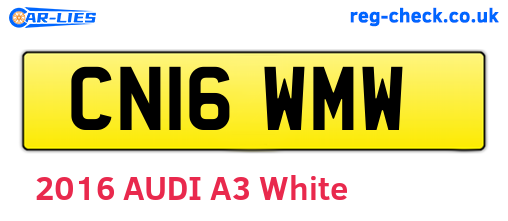 CN16WMW are the vehicle registration plates.