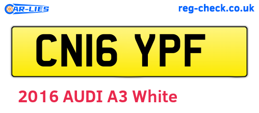 CN16YPF are the vehicle registration plates.