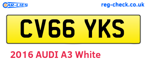 CV66YKS are the vehicle registration plates.