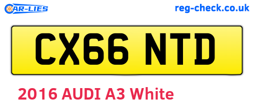 CX66NTD are the vehicle registration plates.