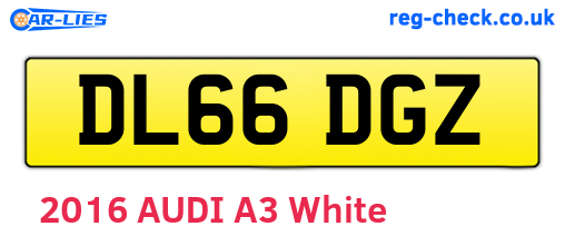 DL66DGZ are the vehicle registration plates.