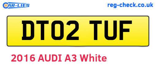 DT02TUF are the vehicle registration plates.