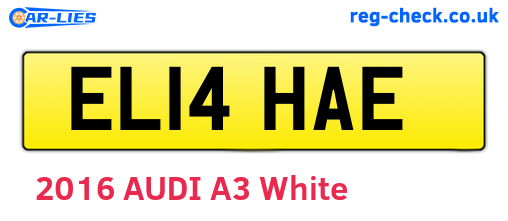 EL14HAE are the vehicle registration plates.
