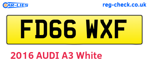 FD66WXF are the vehicle registration plates.