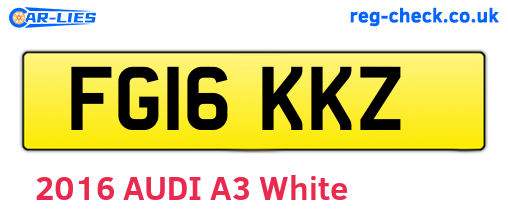FG16KKZ are the vehicle registration plates.