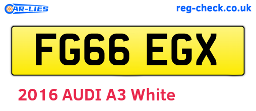 FG66EGX are the vehicle registration plates.