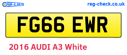 FG66EWR are the vehicle registration plates.